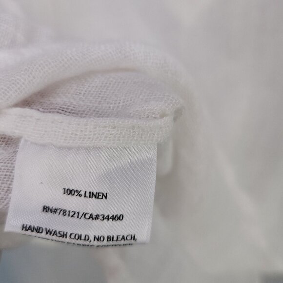 Eileen Fisher Linen Shirt Gauze Long Sleeve Size Small Sheer Coastal Grandma Lux - Picture 9 of 11